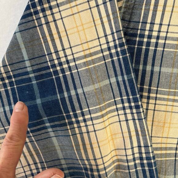 Abercrombie & Fitch THE BIG SHIRT Plaid Blue Button Down Long Sleeve Shirt Sz LG - Picture 10 of 12